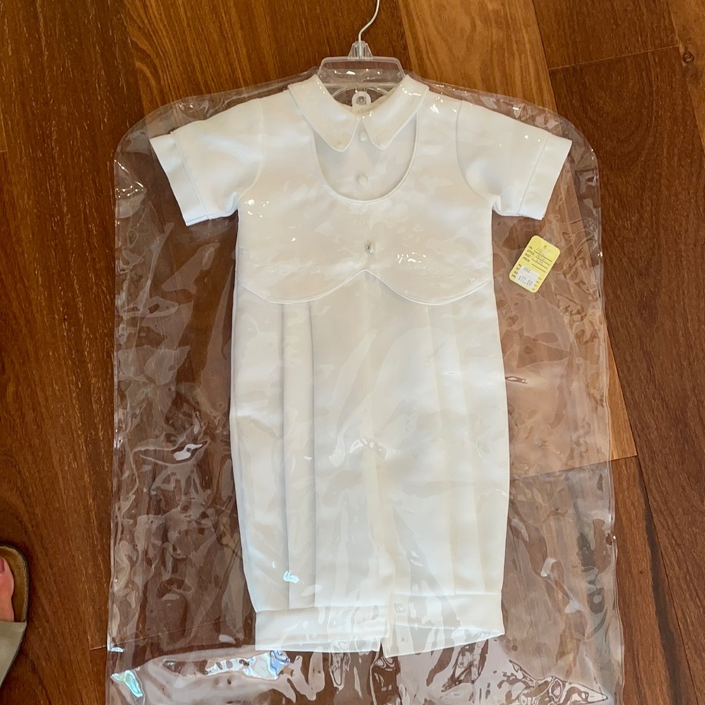 New Boys christening outfit size 6 months.